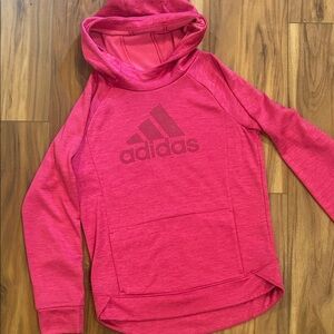 Adidas Girl’s Vibrant Pink Pullover Hoodie